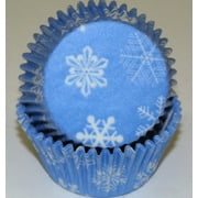 Blue and White Snowflakes Cupcake Liners - Baking Cups -50pack