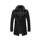 thumbnail image 1 of Abrigo de invierno para hombre, abrigo corto de lana de invierno, abrigo de lana de longitud media, chaqueta de invierno corta con cuello doble extraíble para negocios, ocio al aire libre,, 1 of 5
