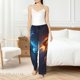 thumbnail image 4 of Balery Red And Blue Fire Dragon C Pantalones de pijama para mujer, pijamas ultraligeros, pantalones de estar por casa-Small, 4 of 6