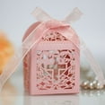 thumbnail image 2 of Yingyy 50 Pieces Gift Boxes Snack Chocolate Cookie Package Holder Paper Decorative Atmospheres Packing Ribbon Hollow Container Pink, 2 of 8