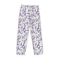 thumbnail image 5 of Goofa Lavender Flowers Printed Soft Pajama Pants for Men, Wide Leg Comfy Casual Lounge Yoga Pants-X-Large, 5 of 9