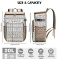 thumbnail image 3 of Travel Cooler Bag - Boho Bohemia Pioneer Flower Geometric Line Art Camping Beer Cooler Backpack with Bottle Opener- Waterproof Insulated Picnic Backpacks - Cooler Bag for Beach, 3 of 6