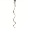 thumbnail image 1 of Nvzi Extensiones de cabello de colores, 6 piezas, 45 cm, con clip, arcoíris, un solo color, mechas, largo, ondulado, sintético, para fiestas, regalo para mujeres, gris claro., 1 of 2