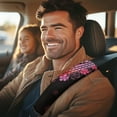 thumbnail image 5 of Yuyamidu Boho Car Seat Belt Covers Pink Flower Seat Belt Shoulder Pad Set of 2 Soft Flannel Shoulder Strap for Car Seatbelt Winter Auto Seat Belt Cover Accessories, 5 of 7