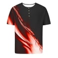 thumbnail image 3 of Men's Casual Polo Shirts Short Sleeve 3D Digital Print T-Shirts Summer Collared Button Up Workout Fitness Tops, 3 of 4