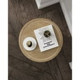 thumbnail image 5 of 17.7" Farmhouse Side Table, French Round End Table, Rustic Accent Table with Distressed Wood Tray Top and Lipped Edge, Beige, 5 of 9