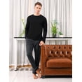 thumbnail image 6 of Purcoar Mens Pajamas Set Long Sleeve Sleepwear Loungewear Pj Sets, 6 of 9