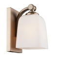 thumbnail image 2 of Woodbridge Lighting Blaire 1 Light Steel/Glass Bath/Wall Light in Brushed Brass, 2 of 4