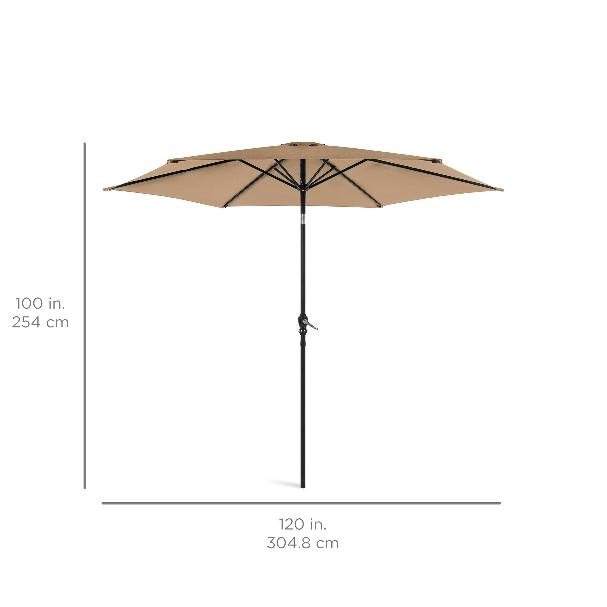 Best Choice Products 10ft Market Patio Umbrella with Crank and Tilt, Tan photo 7
