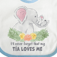 thumbnail image 4 of Inktastic I'll Never Forget That My Tia Loves Me Cute Elephants Boys or Girls Baby Bib, 4 of 4