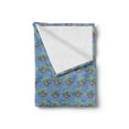 thumbnail image 2 of Sloth Soft Flannel Fleece Throw Blanket, Rhythmic Amazon Forest Tree Toed Lazy Animal Hanging Branches, Cozy Plush for Indoor and Outdoor Use, 50" x 70", Ceil Blue Sepia, by Ambesonne, 2 of 5