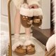thumbnail image 5 of Zapatillas lindas de gatito para mujer, pantuflas suaves de felpa cálidas con diseño de gato Kawaii, pantuflas acogedoras para interiores y exteriores,Khaki,8.5-9.5, 5 of 6