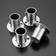 thumbnail image 3 of 4 Packs Stainless Steel Pole Sockets Flange Rod Holder, Wall Mount Pipe Bracket With Screws For Closet Wardrobe Shower Curtain Rod (fit 25mm / 1') (s, 3 of 5