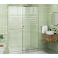 thumbnail image 3 of Glass Warehouse  78" x 59.5" Frameless Towel Bar Shower Door - Wall Hinge Brushed Nickel Nickel Finish, 3 of 5