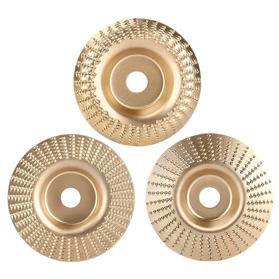 3PCS Wood Carving Disc Set, 4" Angle Grinder Attachments, Grinding Wheel Shaping Disc for Wood Cutting, Grinding Shaping Sculpting Disc for Wood