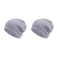 thumbnail image 2 of Sonducket Gorros apilables, gorros, gorros casuales de otoño, gorros clásicos de moda, ropa para exteriores, gorro de punto gris Gris 2piezas, 2 of 6