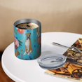 thumbnail image 3 of 12oz Coffee Tumblers Dogs with Flowers Stainless Steel Vacuum Insulated Travel Tumbler Coffee Cups Mug with Lid and Straw with Cleaning Brush for Cold & Hot Drinks, 3 of 5