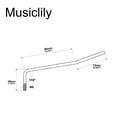 thumbnail image 2 of Musiclily Pro M6 Steel Threaded-in Tremolo Arm Whammy Bar 6mm Vibrato Arm for Imported Strat Style Electric Guitar, Chrome, 2 of 5