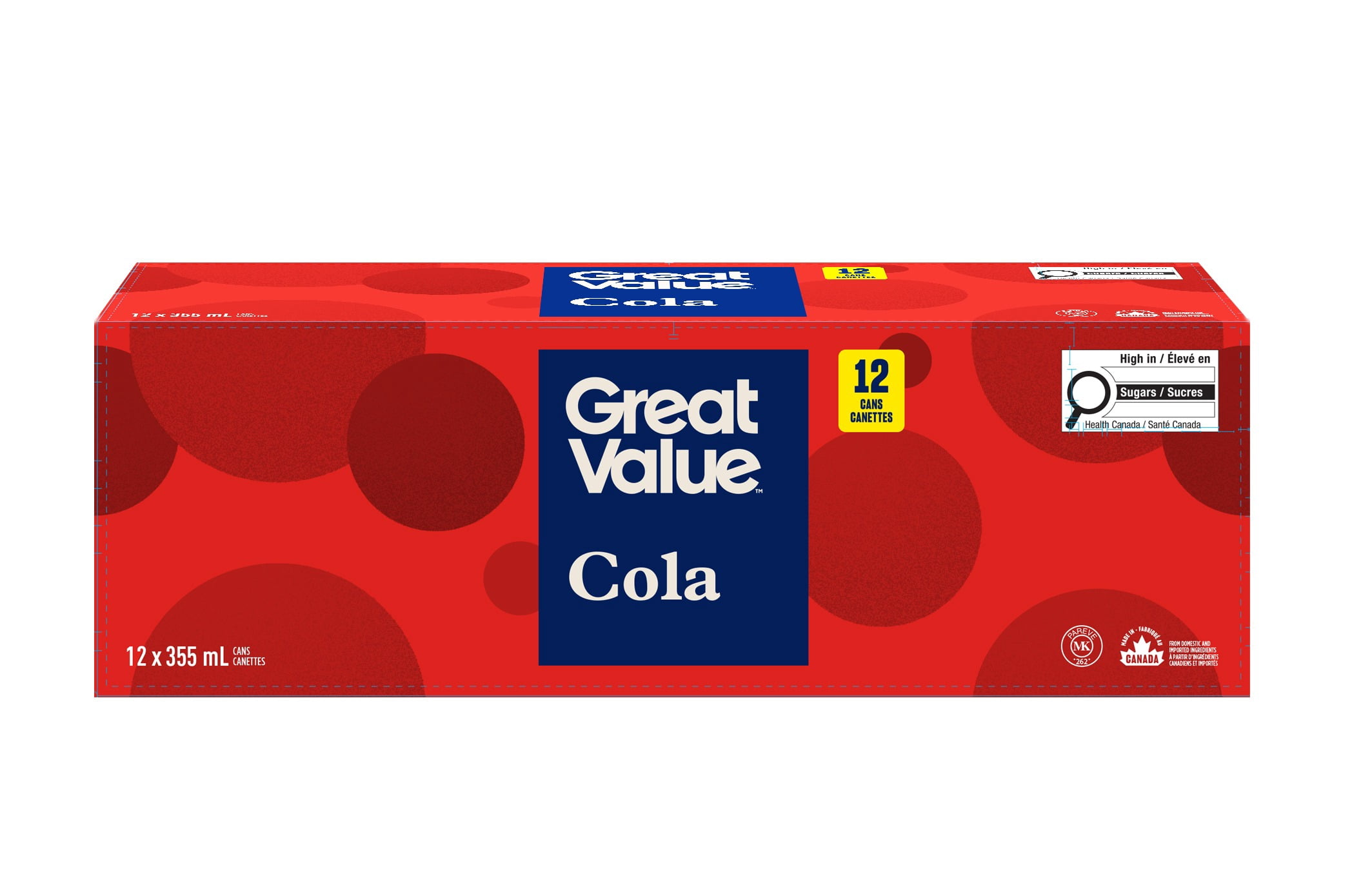 Great Value, Cola, 355ml, 12 pack cans