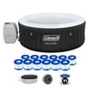 Coleman SaluSpa 4 Person Inflatable Hot Tub Spa with 12 Filter Cartridges