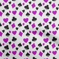 thumbnail image 1 of oneOone Viscose Chiffon Pink Fabric Poker Card Craft Projects Decor Fabric Printed By The Yard 42 Inch Wide, 1 of 4