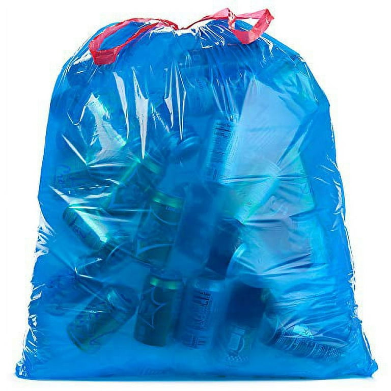 Reli. SuperValue 33 Gallon Recycling Bags (120 Count) Blue Trash Bags 30  Gallon - 33 Gallon Garbage Bags, Recycling Bags 33 Gallon with 30 Gal, 33