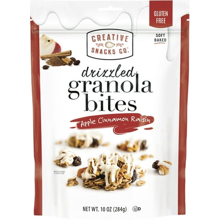 Creative Snacks Apple Cinnamon Drizzle Granola Bites, Gluten Free 10 oz Bag