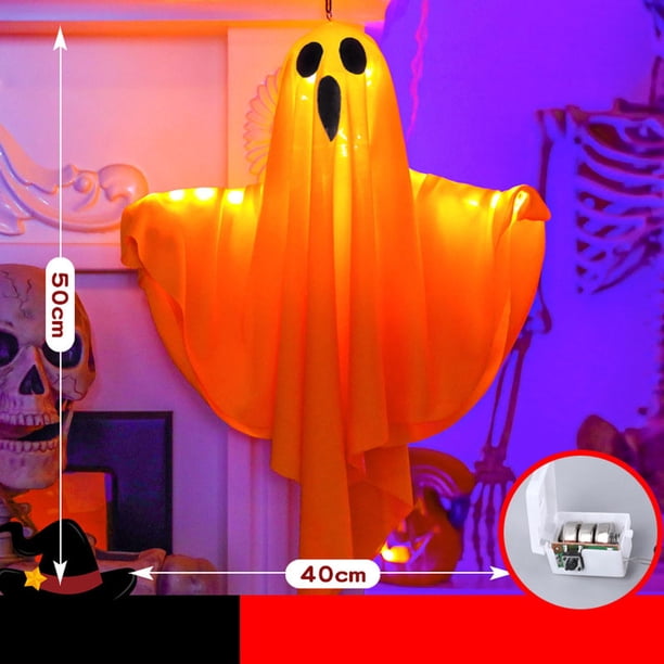 Decoraciones de Halloween, adornos de Halloween, regalos de Halloween, colgante luminoso de Halloween, colgante decorativo para fiesta familiar de Halloween, colgante fantasma de poliéster.