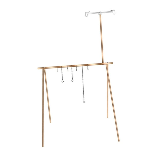 Estante colgante portátil para acampar Equipo de aleación de aluminio Estante plegable Organizadores de cocina Estante triangular Fácil montaje Café DYNWAVEMX Rejilla triangular