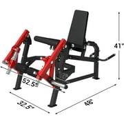 GMWD Leg Extension and Curl Machine, Single Leg Extension, Lying Leg Curl, Standing Leg Curl, Adjustable Leg Exercise Bench with Plate Loaded, Leg Machine Home Gym
