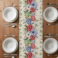 thumbnail image 4 of Table Runner 60 Inches Long for Kitchen Dining, Independence Day Dresser Scarf Farmhouse, Dining Table Decorations for Wedding/Parties, Retro Red Blue Flowers Leaves Plants 13 x 60 In, 4 of 8