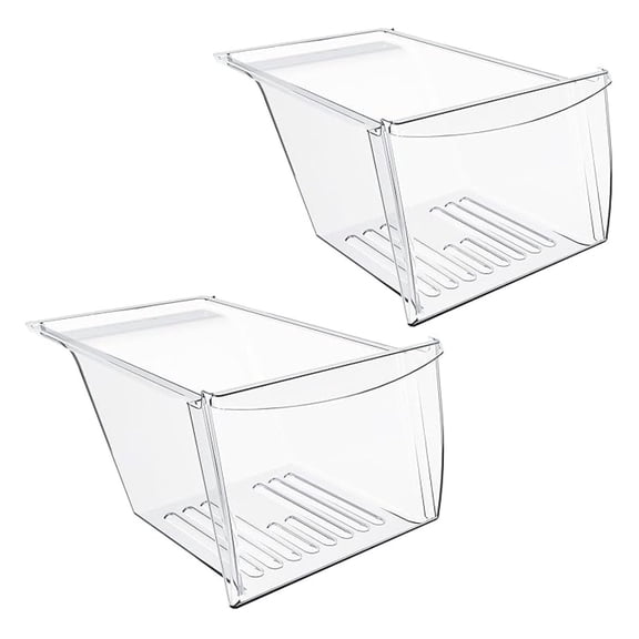 2 Pack 240337103 Refrigerator Crisper Drawer Compatible with Fridge Drawer Refrigerator Pan Shelf 240337102 240337105 240337107 240337108 240337109 Replacement Only