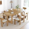 thumbnail image 2 of MAYEERTY 31x16 Modern Oval Extendable Dining Table with metal leg,Brown, 2 of 9