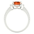 thumbnail image 4 of Halo Engagement Ring for Women - 1.8ct Simulated Red Diamond in 14K White Gold Promise Ring, 4 of 6