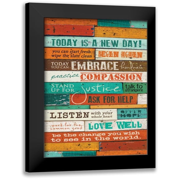 Rae, Marla 12x14 Black Modern Framed Museum Art Print Titled - A New Day