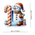 thumbnail image 1 of Christmas Tree Ornament Acrylic 2D Snowman Letter Pendant With Red Silk Jute And Gold Ribbons For Holiday Decoration, 1 of 3