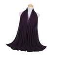 thumbnail image 4 of TureClos Pearl Chiffon Women Hijab Soft Bubble Wrap Head Scarf Monochrome Ethnic Scarf Shawl, 4 of 6