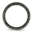 thumbnail image 2 of Grey Titanium Ring Band Wedding Step Down Standard Domed, 2 of 6