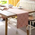 thumbnail image 1 of Gerring Nordic Jacquard Blue Table Runner Geometric Tassel Green Tea Table Flag Modern Elegant Table Runners For Dining Table, 1 of 7