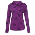 thumbnail image 5 of Babysbule Women's Summer Tops Womens Fashion Casual Long Sleeve Print Button V-Neck T-Shirts Tops Blouse, 5 of 9