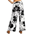thumbnail image 6 of QAFOPEH Women Crew Neckline Short Sleeve Personalized Half Sunflower T-Shirt Top, 6 of 6