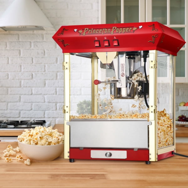 Great Northern Popcorn 8oz Princeton Popcorn Machine with Accessories, Red