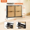 thumbnail image 2 of VEVOR Rattan Shoe Storage Cabinet Shoe Storage Organizer with 4 Flip Drawers, 2 of 9