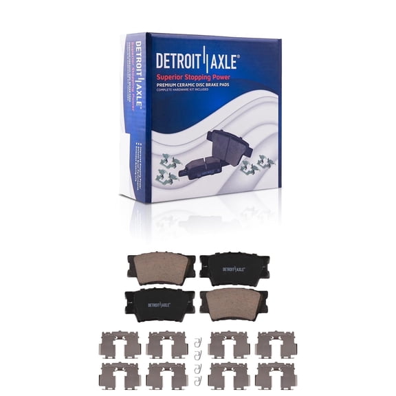 Detroit Axle - Rear Brake Pads for Toyota Camry RAV4 Avalon Matrix Pontiac Vibe Lexus ES350 ES300h HS250h Ceramic Brake Pads Replacement