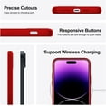 thumbnail image 5 of for iPhone XR Case, Thin Liquid Silicone Case with Lanyard,Shockproof,Slim Phone Case for iPhone XR, Full Body Screen Camera Protective Cover-Red 3-IPXR-03, 5 of 12