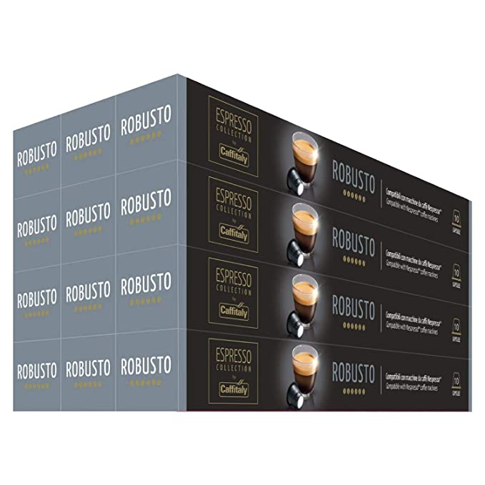 Caffitaly Coffee Pods Compatible with Nespresso System Dark Roast