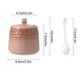 thumbnail image 3 of French Gradient Ceramic Sugar Pot With Lid, Solid Sugar Bowl With Spoon, Porcelain Spice Jar, Kitchen Decoration Storage-Coffee, 3 of 9