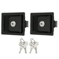 thumbnail image 2 of Toolbox Panel Locks, Deformation Proof RV Handle Latch Carbon Steel Zinc Alloy Anti Aging Durable 2 Pcs With 4 Keys For Ships, 2 of 8