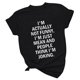 thumbnail image 1 of Camiseta de mujer Camisetas divertidas y lindas de manga corta Camiseta con estampado de letras divertidas Regalo Tops Blusa Regalo para parejas Pompotops hfajkhk126991, 1 of 8