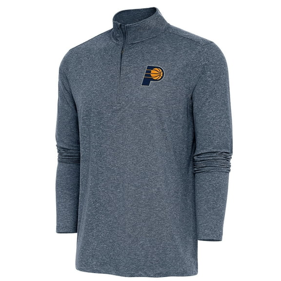 Men's Antigua  Heather Navy Indiana Pacers Hunk Quarter-Zip Pullover Top